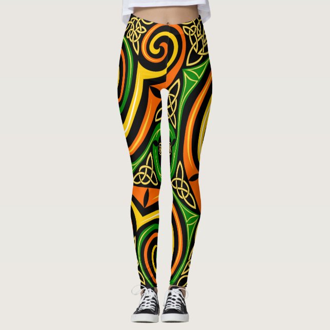 leggings em espiral celta (Frente)