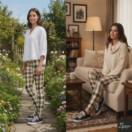 Leggings em grade urbana