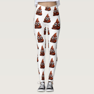 leggings emoji de cocô engraçado feliz