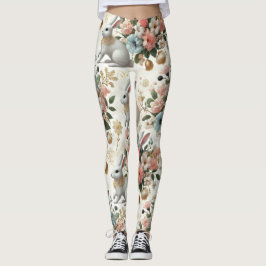 Leggings Encantadas de Bunny & Floral Fantasy