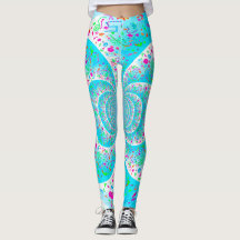 Leggings Espirais Azuis