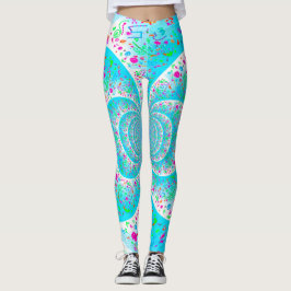 Leggings Espirais Azuis