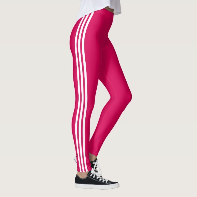 Leggings Esportivas Brancas com Listras Laterais R (Direita)