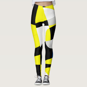 Leggings esportivas de Abstrato de geometria funky