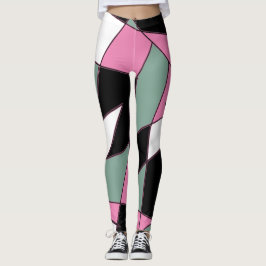 Leggings esportivas de Abstrato de geometria funky
