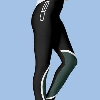 Leggings Esportivas Verde Branco ISD Roupas de Tre