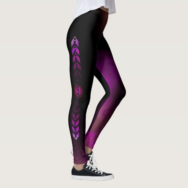 Leggings esportivos pretos e rosa modernos (Direita)