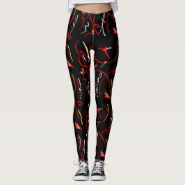 Leggings Estampa Abstrata Chamas de Fogo Incríveis