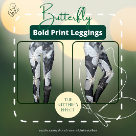 Leggings Estampa Borboleta Ousada