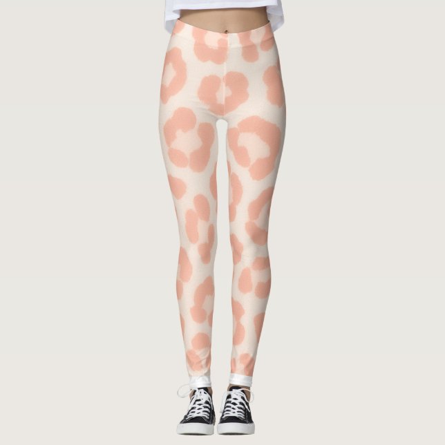 Leggings Estampa de Guepardo Albino | Anim Blush & (Frente)
