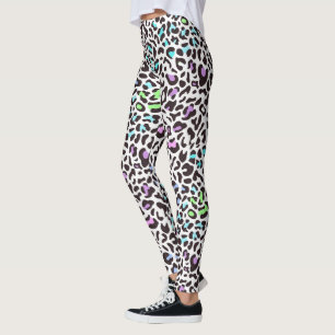 Leggings Estampa de Leopardo Pastel