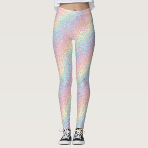 Leggings Estampa Leopardo Arco-íris Opala Pastel
