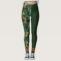 Leggings Estampa Tigre na Selva Colorblock