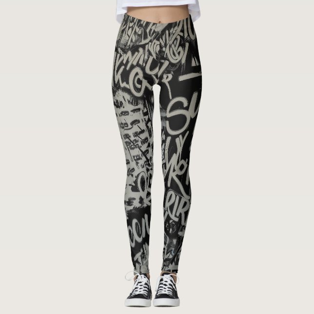 Leggings estampadas com grafite (Frente)