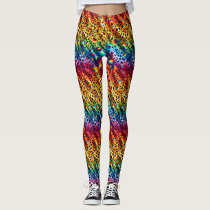 Leggings Estampadas com Listras de Leopardo Colori