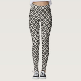 Leggings estampadas em forma de cinza e preto