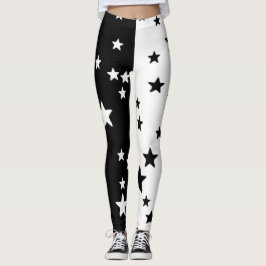 Leggings Estrela Preto E Branco