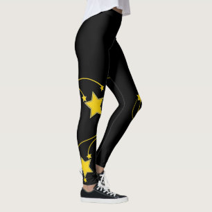 Leggings Estrelas Amarelas Negras