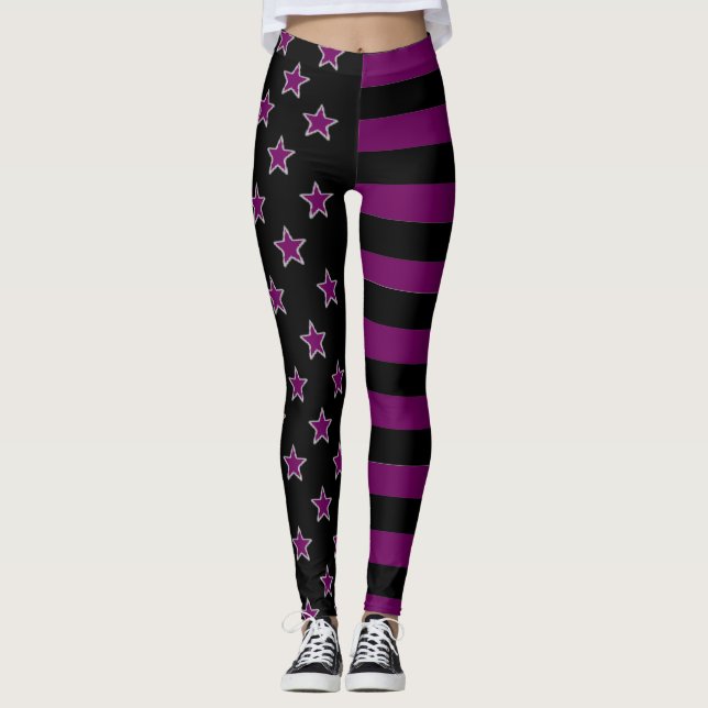 Leggings Estrelas E Listras (Frente)