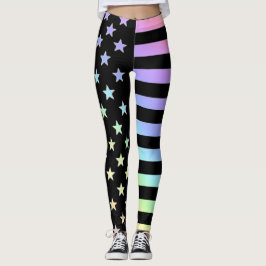 Leggings Estrelas E Listras