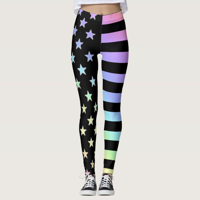 Leggings Estrelas E Listras (Frente)