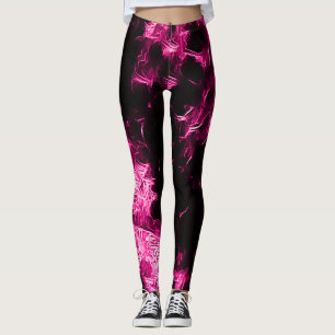 Leggings Estrelas Neon Pink Rave