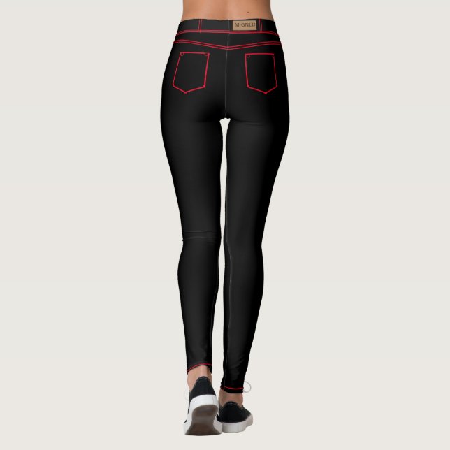 Leggings Faux Jeans Pretas (Verso)