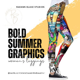 Leggings Femininas Bold Summer Graphics