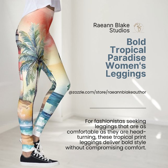 Leggings femininas Bold Tropical Paradise (Criador carregado)