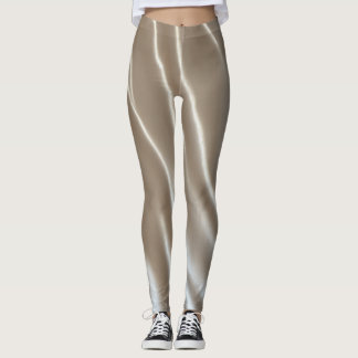 leggings femininas brilhante cromo branco
