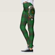 Leggings femininas Clan Orrock Crest Tartan Scotst