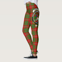 Leggings femininas com Crista do Clã Burnett Tarta