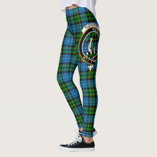 Leggings femininas com Crista do Clã Fletcher Tart