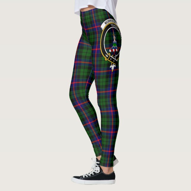 Leggings femininas com Crista do Clã Morrison Tart (Esquerda)