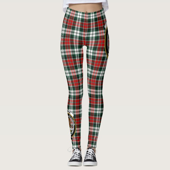 Leggings femininas com estampa do brasão do clã Gr (Frente)