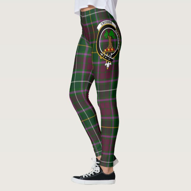 Leggings femininas com estampa do Brasão do Clã Sc (Esquerda)