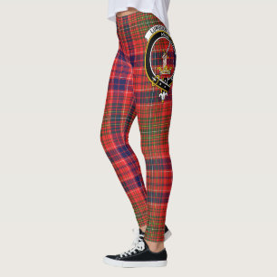 Leggings femininas com o brasão do clã Scotstee Lu