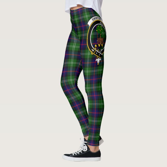 Leggings femininas com o desenho da crista do clã  (Esquerda)