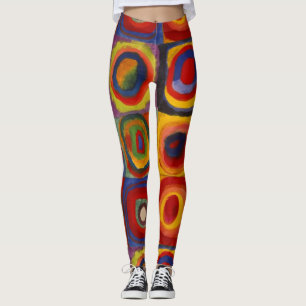 Leggings femininas com os quadrados de Kandinsky