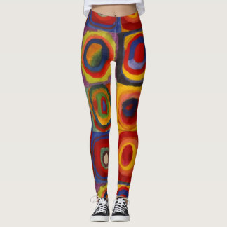Leggings femininas com os quadrados de Kandinsky