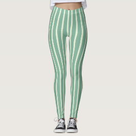 Leggings Femininas com Padrão de Listras Verticais