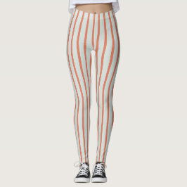 Leggings femininas com padrão de listras verticais