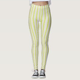 Leggings Femininas com Padrão de Listras Verticais