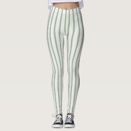 Leggings Femininas com Padrão de Listras Verticais