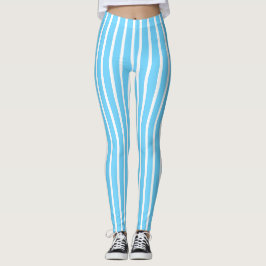 Leggings Femininas com Padrão de Listras Verticais