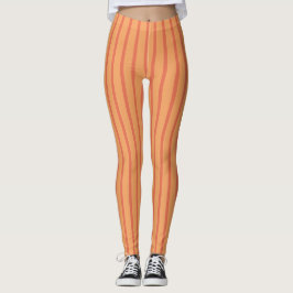 Leggings femininas com padrão de listras verticais