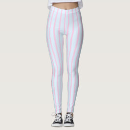Leggings Femininas com Padrão de Listras Verticais