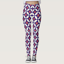 Leggings femininas com padrão geométrico elegante