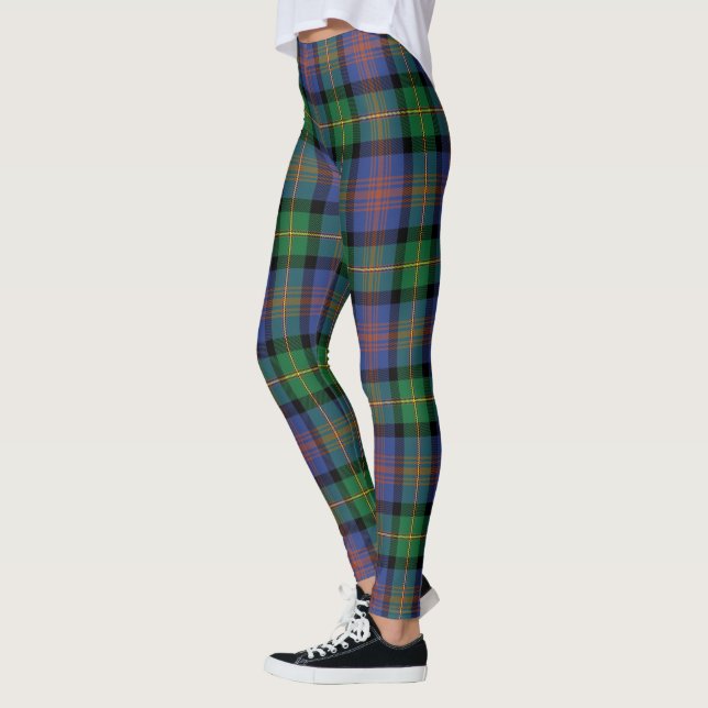 Leggings femininas com Tartan Antigo do Clã Scotst (Esquerda)