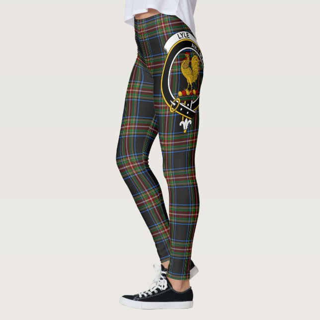 Leggings femininas com tartan do brasão do clã Sco (Esquerda)